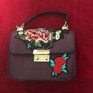 Embroidered floral bag